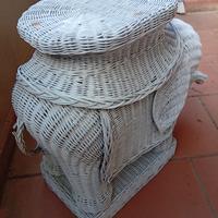 Elefante in rattan anni 70 