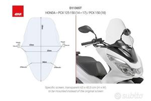 Parabrezza GIVI per Honda PCX 125/150 COD. D1136ST