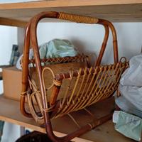 Porta rivista in bamboo anni 70