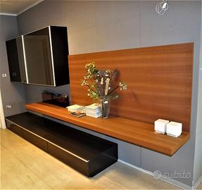 Parete Former teak asia e laccato brown