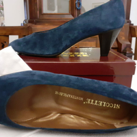 Scarpe Décolleté vintage blu scamosciateTg 40.5