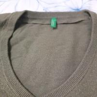 Pullover da uomo Benetton XL verde militare