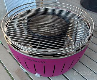 Barbecue LotusGrill XL senza fumo con borsa viola