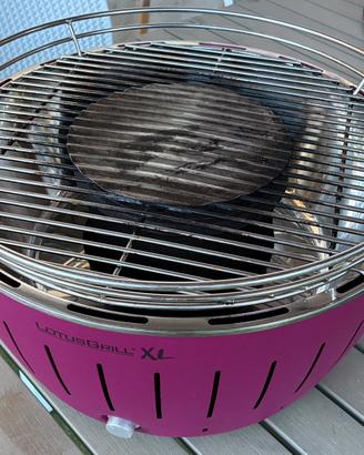 Barbecue LotusGrill XL senza fumo con borsa viola