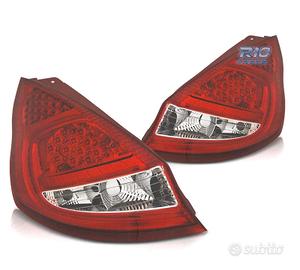 FANALI FORD FIESTA MK7 08-12 LED ROSSO CROMATO