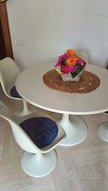 Set Tavolo Tulip + 4 sedie - Vintage anni 70 