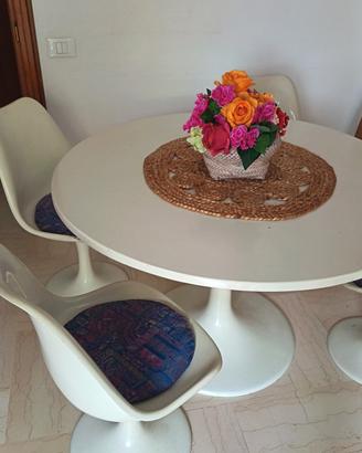 Set Tavolo Tulip + 4 sedie - Vintage anni 70 