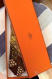 Cravatta Hermès originale in pura seta con scatola