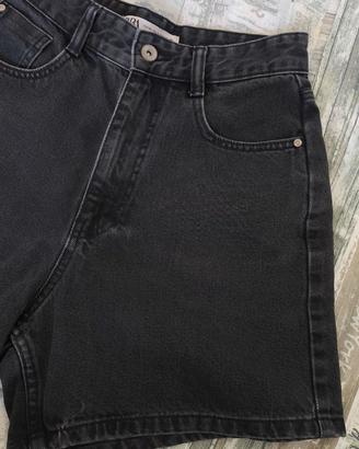 Shorts jeans neri Zara