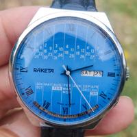 Orologio russo Raketa anni 80, calendario perpetuo