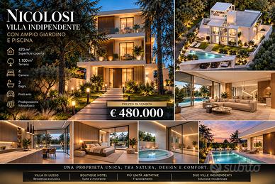 Nicolosi prestigiosa Villa indipendente con terren