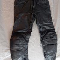 pantaloni moto in pelle vintage 