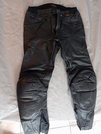 pantaloni moto in pelle vintage 