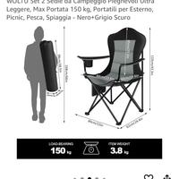 Sedie campeggio pieghevoli