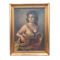 Dipinto a olio su tela 'Sobre Madera'