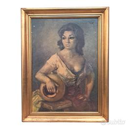 Dipinto a olio su tela 'Sobre Madera'