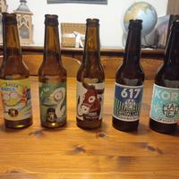 Lotto di bottiglie di birra italiane da collezione