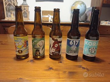 Lotto di bottiglie di birra italiane da collezione