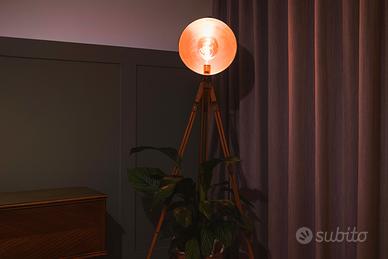 Piantana artigianale paralume rame e cavalletto