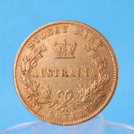 sterlina oro australia 1870 rara