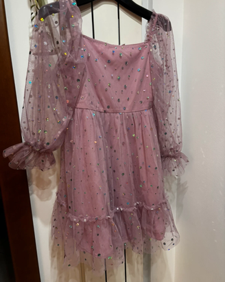 Vestito bambina glitter 10 anni Shein festa