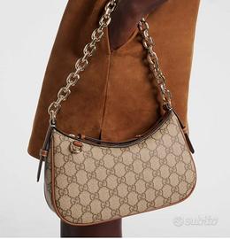 Gucci Borsa GG Emblem Small in canvas