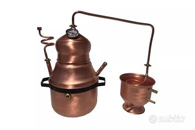 Alambicco distillatore 12 lt. a bagnomaria.