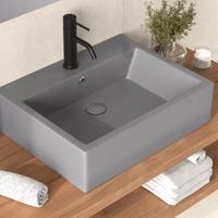 Lavabo d’appoggio in ceramica grigio