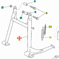 -Cavalletto centrale Aprilia Pegaso 650 AP8146271