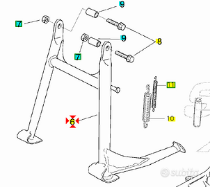 -Cavalletto centrale Aprilia Pegaso 650 AP8146271