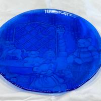 Vassoio in cristallo decorato (diametro 37 cm)