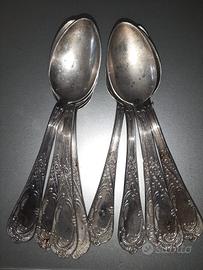 set posate placcato argento 800