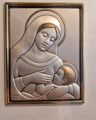 Quadretto Madonna Argento 925 BRUMAL con Cornice