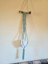 Portavaso appeso macrame Rustico Boho Country 