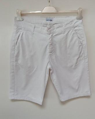 Pantaloni corti uomo tg 50 bermuda bianchi