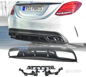 DIFFUSORE MERCEDES CLASSE C W205 15-21 LOOK C63 ED