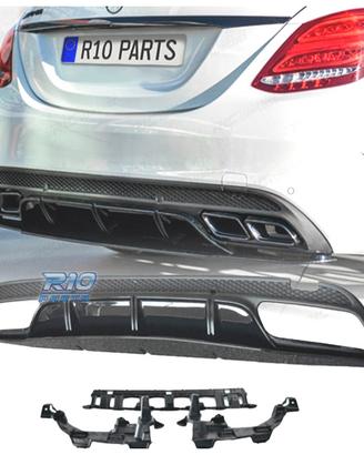 DIFFUSORE MERCEDES CLASSE C W205 15-21 LOOK C63 ED