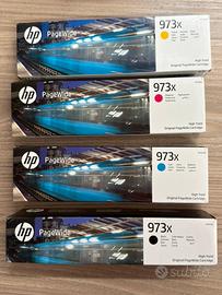 4 HP 973XCartuccia giallo ciano magenta nero