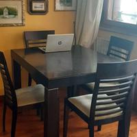 Tavolo quadrato allungabile in venghé