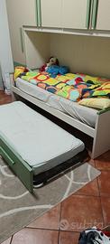 Letto singolo con letto a scomparsa 