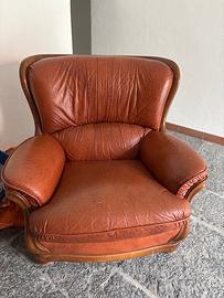 Poltrona vintage in pelle