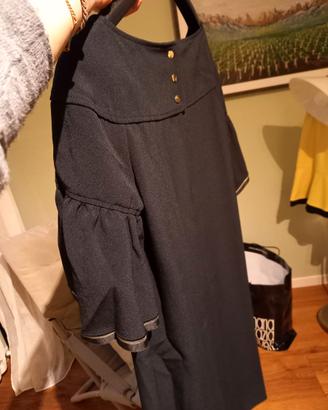 Abito nero cerimonia e gonna animalier abbinata