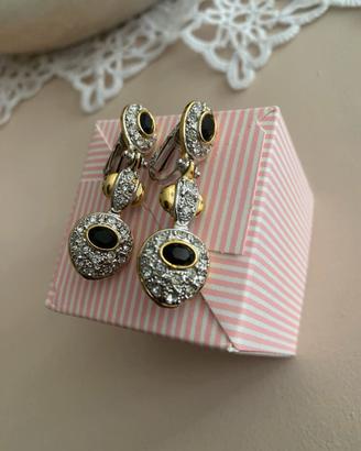 Orecchìni pendenti con piccoli swaroski