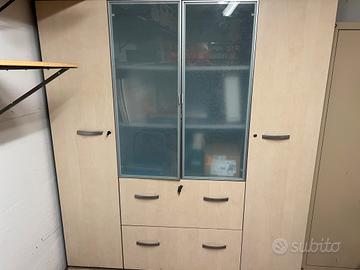 Mobile Vetrina 4 Sportelli 180x195x45 schedario