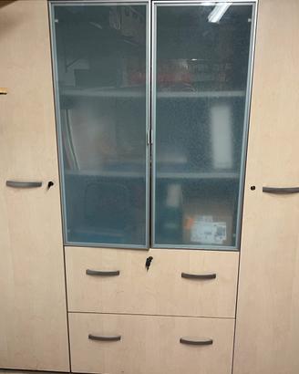 Mobile Vetrina 4 Sportelli 180x195x45 schedario