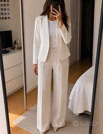 Blazer H&M bianco optic doppietto tg M