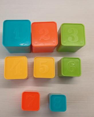 Cubi impilabili bambini con numeri