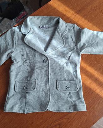 Giacca felpata / blazer grigio Chicco con bottone