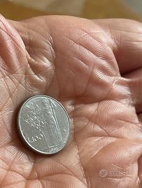 100 lire piccole 1991 rara