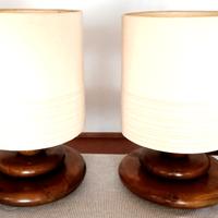 Lampade anni 60 vintage legno salotto tavolo Made